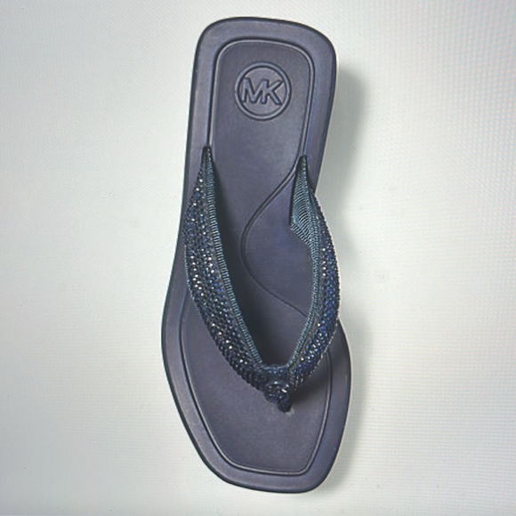 Michael Kors Chandler wedge, glitter chain mesh, dark navy - Picture 3 of 9